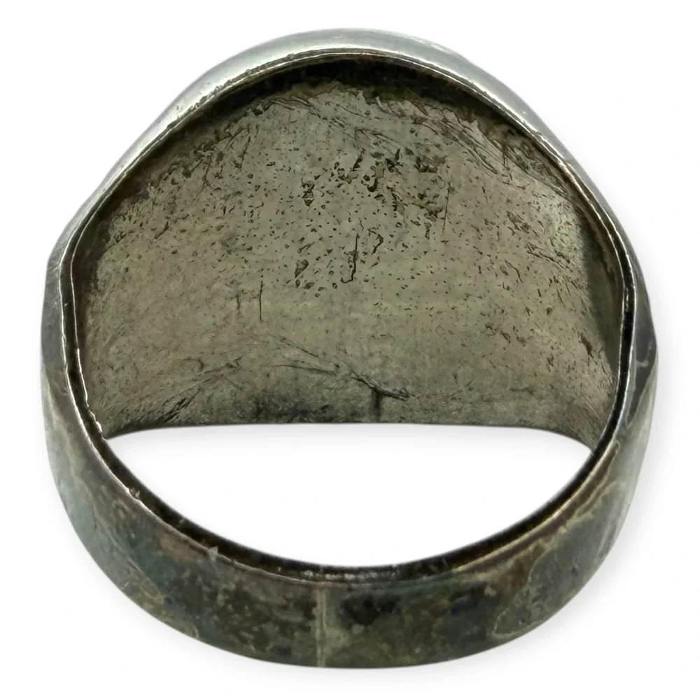 UAW Retiree Ring Sterling Silver Size 9.75 Blue Stone 1935-1985 Fifty Years